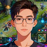 一位戴眼镜的年轻男性玩家头像，背景是英雄联盟游戏界面